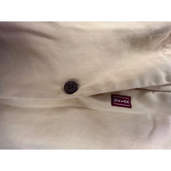 Tommy Bahama Relax Mens XL Yellow 100% Silk Herringbone Short Sleeve Camp Shirt - Picture 7 of 9